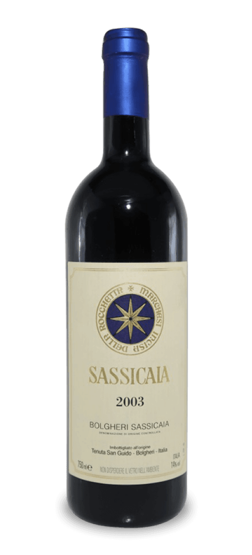 sassicaia, tenuta san guido, bolgheri 2003