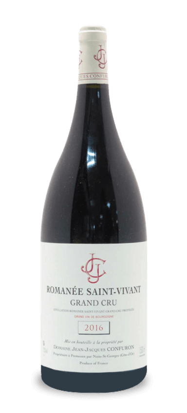 Don't even bother trying to find 2016 Domaine Jean-Jacques Confuron Romanée-Saint-Vivant in bulk. It's impossible. The husband-and-wife duo of Sophie Meunier-Confuron and Alain Meunier only releases small allocations of this pinot noir to its most trusted customers. But for those fortunate enough to have held a bottle, they know the results are well-worth pursuing.
 
Alain and Sophie carefully crafted 2016 Romanée-Saint-Vivant for an expansive mouthfeel, round fruit, and silky tannins. Thanks to low-yielding vines, this pinot noir also delivers concentrated layers of black cherries, blackberries, graphite, earth, and salinity. Give it a few years in the cellar, and 2016 Romanée-Saint-Vivant will reveal the entirety of its grand cru potential.