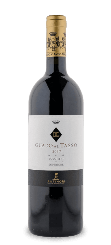 The warm vintage brought out the best in 2017 Marchesi Antinori Tenuta Guado al Tasso Bolgheri Superiore. Its Bordeaux-style grapes reached optimal ripeness under the Tuscan sun, yielding concentrated fruit flavors and saturated coloration. Composed of 65 cabernet sauvignon, 20 cabernet franc, and 15 merlot, the red blend offers outstanding harmony even in youth.
 
On the palate, 2017 Guado al Tasso is soft, supple, and sensuous. It delivers streamlined red fruits, mint, anise, espresso, dark chocolate, and freshly cracked black pepper. Touches of minerality percolate in the body, a byproduct of the estate’s alluvial soils that feature a unique combination of clay, sand, and limestone. While the harmonious integration makes Guado al Tasso enjoyable now, its best years are yet to come.
 
The Final Sip: A warm and sunny growing season in 2017 has transformed Guado al Tasso into its most opulent self.