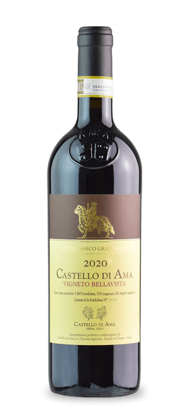 Bellavista has long set the standard for Castello di Ama wines. The red blend was first produced in 1982 following painstaking research to identify the ideal soil and microclimates in Ama. That research paid off. Bellavista has since earned a reputation for its unique personality that fuses grace and power with intricate floral aromas.
 
Bellavista also stands out for its use of malvasia nera, a dark-skinned grape often used in dry, sparkling, and sweet wines. Castello di Ama blends malvasia nera with sangiovese to generate a lively energy that earned it scores in the mid-90s from critics. Gives this beauty at least a decade to reach its full potential. 

The Final Sip: One only needs to collect Bellavista to understand what makes Castello di Ama a beloved producer.