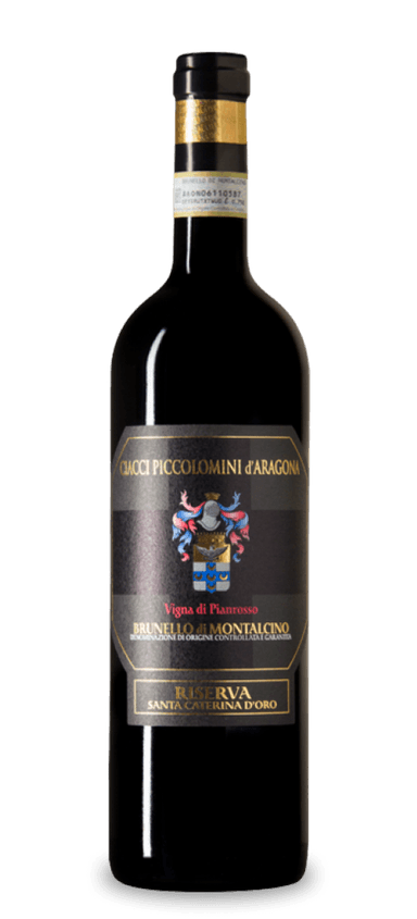 When people think of Castelnuovo dell'Abate, they think of Ciacci Piccolomini d'Aragona. The family-owned estate has risen to the highest ranks of Tuscan producers, with highly awarded and critically acclaimed wines. Ciacci Piccolomini d'Aragona is best known for its trio of Brunellos, including Santa Caterina d’Oro Riserva, a red wine from the Pianrosso cuvée that is only made in exceptional vintages. 

In the words of wine critic Monica Larner, “(2016) Santa Caterina d'Oro is gorgeous, full stop.” It’s concentrated yet fluid, muscular yet refined, and dark yet aromatic. The symphonically balanced wine reveals layer after layer of dark red fruits, freshly cut flowers, baking spice, blood orange, iron, and earthiness. Moreover, Santa Caterina d'Oro is built for the long haul, ensuring years of graceful cellaring. 

The Final Sip: This stunning Brunello underscores Ciacci Piccolomini d'Aragona’s reputation as a top-tier producer in Castelnuovo dell'Abate.