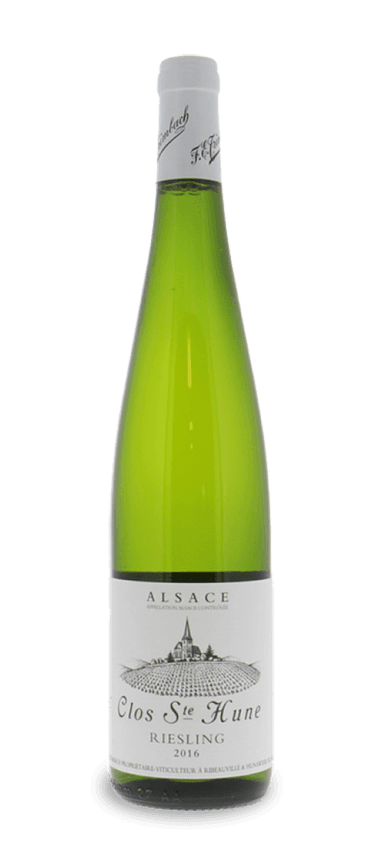 If there was one winery to be given expert status in Alsatian riesling, it would be Trimbach. Maison Trimbach has been making wines in Alsace for thirteen generations (since 1626), and the Clos Ste. Hune Riesling label since 1919. Clos Ste. Hune is a small plot of riesling vines within the larger Rosacker Grand Cru. The average age of the vines is 60 years, creating wines with great depth and concentration.

The 2016 Trimbach Clos Ste. Hune Riesling is an expression of purity. Crafted from 100 riesling, the grapes are sourced from low-yielding vines and the wines are unoaked, allowing the characteristics of the grapes and terroir to shine. A strong mineral backbone supports this refreshingly dry wine. Acidity dances along the palate and is complemented by dense stone fruit and floral notes. Wines are bottle aged a minimum of six years before release, allowing more layers of complexity to develop. James Suckling summed it up perfectly with his 98-point review: “It goes on for days. Glorious!”

The Final Sip: Currently only available as a pre-release, the 2016 Trimbach Clos Ste. Hune Riesling is the perfect example of an ageable white. This is a wine to leave in the cellar for decades – it will only improve and appreciate in value for years to come.