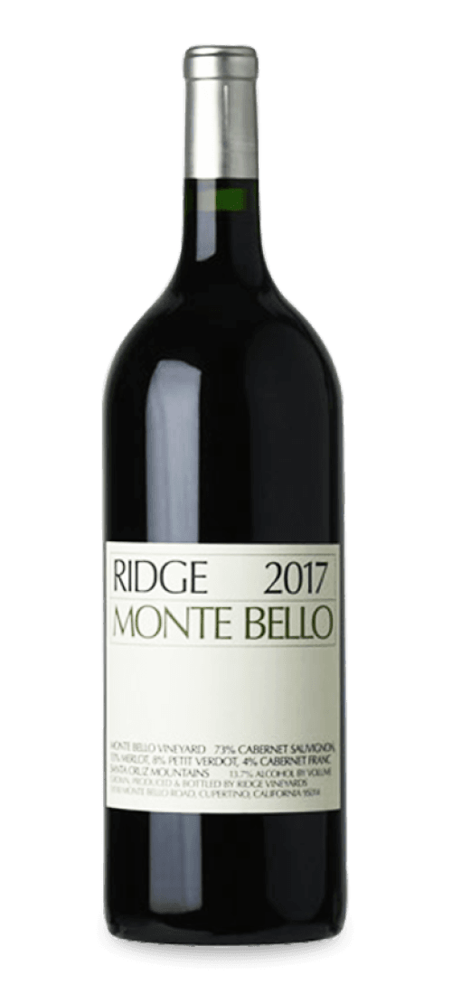 ridge, california cabernet sauvignon monte bello, santa cruz mountains 2017