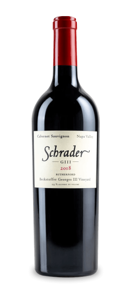 schrader, giii beckstoffer georges iii vineyard cabernet sauvignon, rutherford 2018