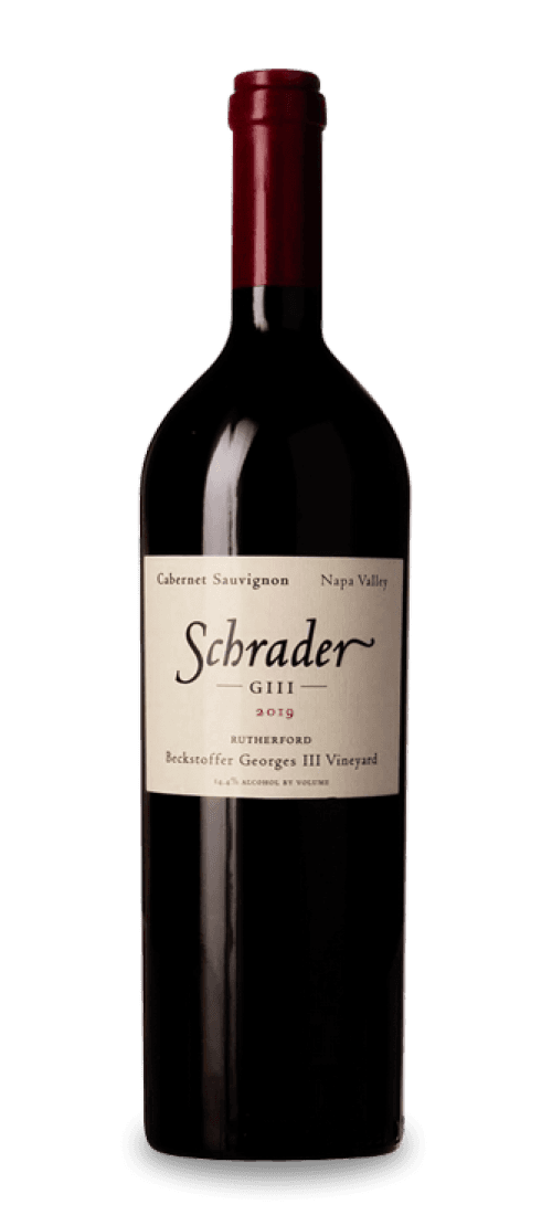 schrader, giii beckstoffer georges iii vineyard cabernet sauvignon, rutherford 2019