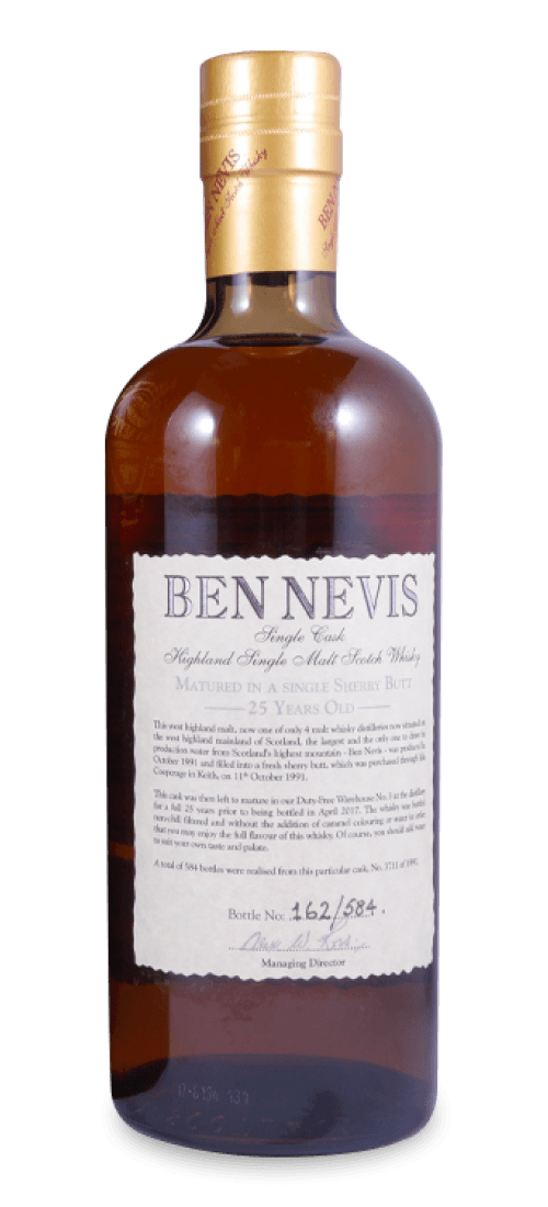 ben nevis, single malt oloroso sherry oak 'full cask no' 1464, highlands 2012