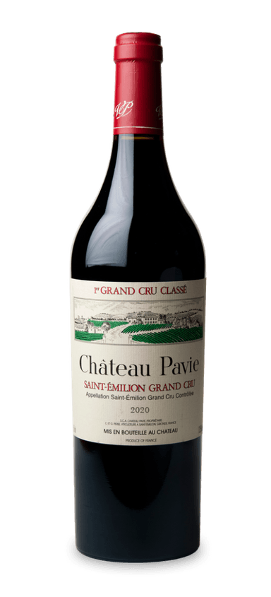 "World-class wine requires world-class terroir. Fortunately, 2020 Château Pavie has it in spades. The fruit for this three varietal blend comes from a 91-acre expanse on the Right Bank, with limestone, clay, and sand soils. The rolling vineyards also have more than 260 feet in altitude variation, which contributes to unique microclimates and Pavie’s distinct style. Meanwhile, the predominantly southern exposure allows the merlot, cabernet franc, and cabernet sauvignon to achieve optimal ripeness come harvest.
This idyllic terroir has helped Château Pavie notch 15 perfect scores, including the 2020 vintage. The Bordeaux blockbuster leads with notes of blueberry pie, blackberries, plums, spice, dark chocolate, and tobacco and finishes with a mineral-kissed coda. Dense layers form a sturdy structure that suggests at least three decades of aging potential. Wine critic Jeb Dunnuck compared the 2020 Château Pavie to acclaimed vintages such as 2000, 2005, 2009, and 2010. Meanwhile, James Suckling wrote that “the intensity and verve of this wine promises true greatness.” 
The Final Sip: There are few certainties in this world beyond death, taxes, and immaculate vintages of Château Pavie. "