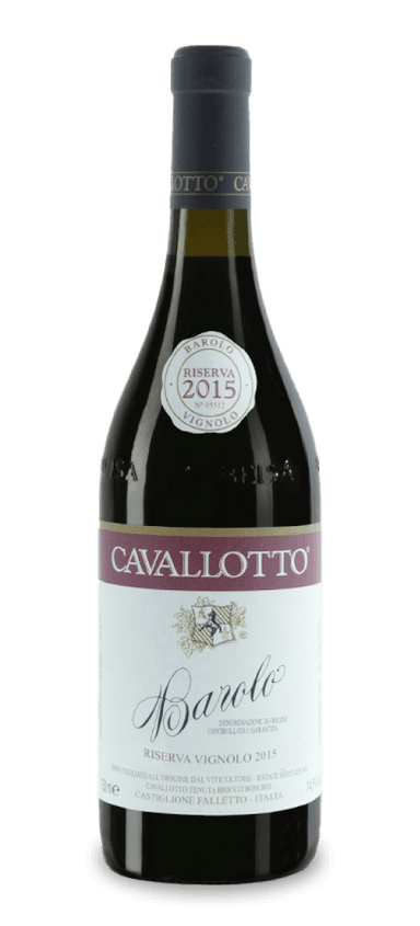 Cavallotto Barolo Vignolo Riserva hails from a bucolic five-acre expanse on the Cavallotto property with southern exposure and 40-year-old vines. What makes this vintage special is its growing season. The 2015 summer was serene, producing mature, well-ripened fruit. After five years of aging in Slavonian oak botti, the Barolo offers investors a wine with high drinkability, classic structure, and aromatic elegance.
 
The 2015 Cavallotto Barolo Vignolo Riserva has earned universal praise for its balletic balance and unmistakable grace. Effervescent notes of red cherries, strawberries, citrus, balsam, mint, and rose integrate beautifully into darker tones of minerality and earthiness. Meanwhile, the savory full body features a tightly wound core that promises to soften in the coming years.
 
The Final Sip: With only 580 cases produced and extensive aging potential, 2015 Cavallotto Barolo Vignolo Riserva has all the makings of an investment-worthy cellar selection.