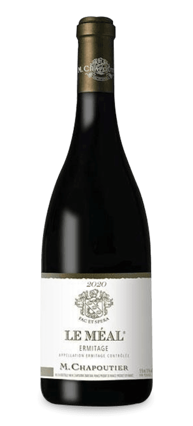 M, Chapoutier Ermitage Le Méal has only been around since 1996. Since its debut, it has wasted no time in becoming a living legend. It has already logged six perfect scores from Robert Parker’s Wine Advocate, wooing consumers with its otherworldly concentration and opulent mouthfeel. 
The 2020 Le Méal comes from 90-year-old vines positioned on the warmest terroir in the Hermitage appellation. The distinctive micro-climate gives the syrah an unmistakable ripeness and extroverted personality. Blueberries, raspberries, black cherries, lavender, crushed stones, and cured meats form an invigorating potpourri of aromas and flavors overtop a silky, almost creamy mouthfeel. Refined tannins flow into a focused and refreshing finish that should only improve with age. The only problem is that M. Chapoutier produces a mere 5,000 bottles of Le Méal annually.
The Final Sip: The near century-old vines and warm terroir make 2020 Le Méal a monster of a wine with serious aging potential.