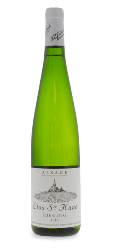 The Trimbach family is in their 13th generation of winemaking in Alsace and has been releasing Clos Ste. Hune Riesling for over a century. With limestone soils and low-yielding vines that average 60 years old, Clos St. Hune is ideal for growing high-quality riesling. The warm, dry, sunny days in Alsace allow this sometimes finicky grape to fully ripen, creating wines with depth and concentration without losing the unique riesling character.
The 2017 Trimbach Clos Ste. Hune Riesling is a masterpiece of juxtaposition: chiseled, dry, and featuring bracing acidity, the wine is also lushly concentrated and brimming with notes of juicy white peach. The signature mineral finish rounds out the wine. The 2017 vintage earned 96 points from Vinous, with critic Ian D'Agata writing, “The penetrating, long, very suave finish offers complex, concentrated flavors similar to the aromas...A readier-to-drink CSH than usual, but it will age well.”
The Final Sip: Trimbach only produces around 1,500 cases of Clos Ste. Hune Riesling each vintage, making this already collectible wine even rarer. Score a few bottles (or more) during pre-arrival and stash them for at least a decade to experience all that this wine can truly offer.