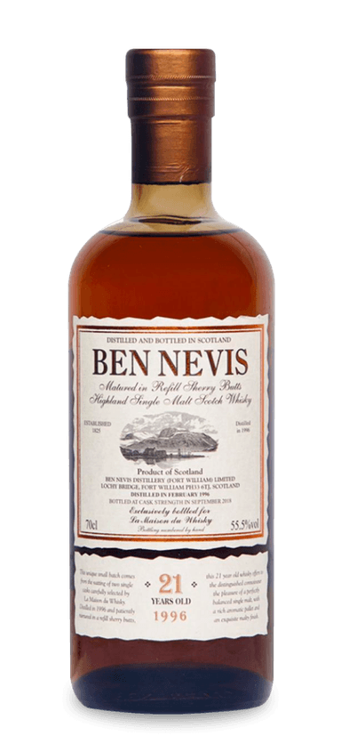 Investing in Ben Nevis casks represents an exceptional opportunity due to the distillery’s distinct heritage and its highly desirable whisky profile. Founded in 1825 and nestled at the base of Scotland’s highest mountain, Ben Nevis Distillery is renowned for producing robust, richly textured single malts characterized by notes of dark fruits, chocolate, malt sweetness, and subtle spice. Historically undervalued relative to its quality, Ben Nevis has steadily gained recognition, particularly among whisky aficionados and independent bottlers. Limited official releases, especially of older vintages, have heightened demand, positioning privately held casks as increasingly attractive investments in a market that values rarity, complexity, and authenticity.
Further bolstering Ben Nevis's investment appeal is its growing international acclaim, notably within emerging whisky markets in Asia, particularly Japan, given the distillery’s ownership by Nikka Whisky since 1989. This strategic Japanese connection has elevated Ben Nevis's profile, accelerating interest and demand among discerning collectors globally. As premium whisky consumption expands and connoisseurs actively seek hidden gems from distilleries previously overshadowed by bigger names, Ben Nevis casks offer significant potential for appreciation. With aging stocks becoming scarcer and enthusiasts increasingly recognizing the intrinsic quality and distinctive character of Ben Nevis malt, cask investors stand to benefit considerably from this evolving market dynamic.